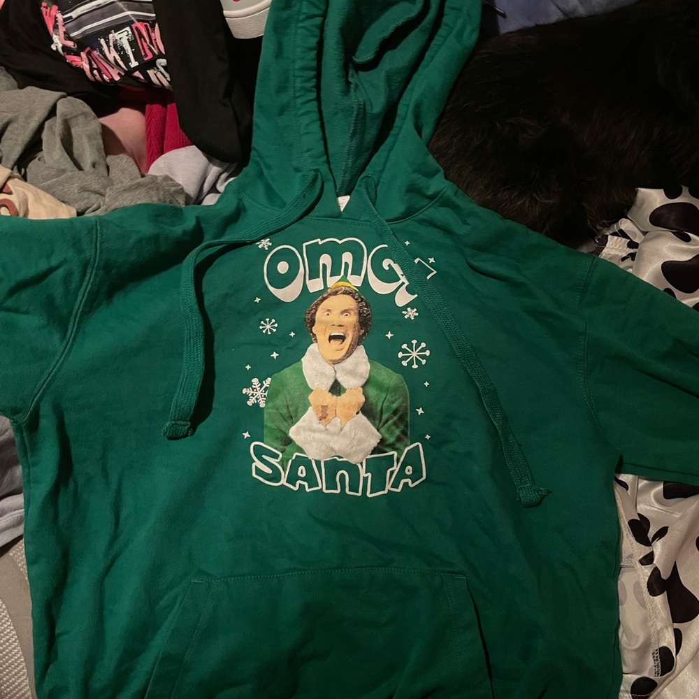 Green OMG Santa Hoodie